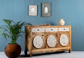 Indian Solid Wood Hand Carved Sideboard